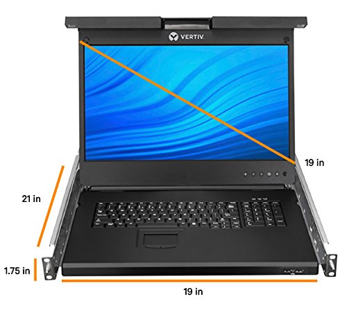 Vertiv Avocent Local Rack Access | 1U | Rack Mount | 16-Port KVM Console (LRA185KMM16D-001)