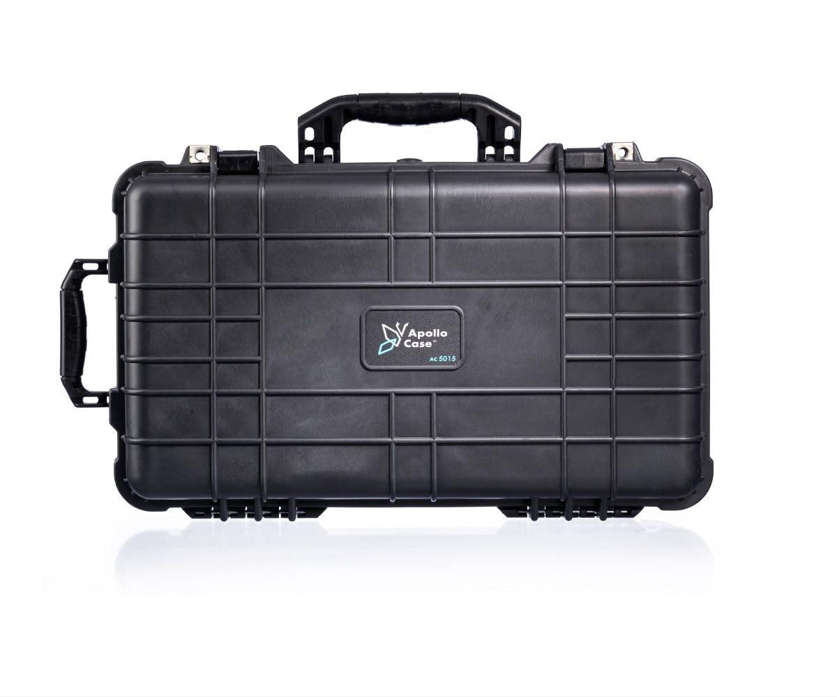 Apollo Case 5015 - Custodia protettiva in plastica resistente per attrezzature, antiurto, design sottile, antigraffio e leggera, ideale per l'uso quotidiano, Nero , Minimalista, plastica