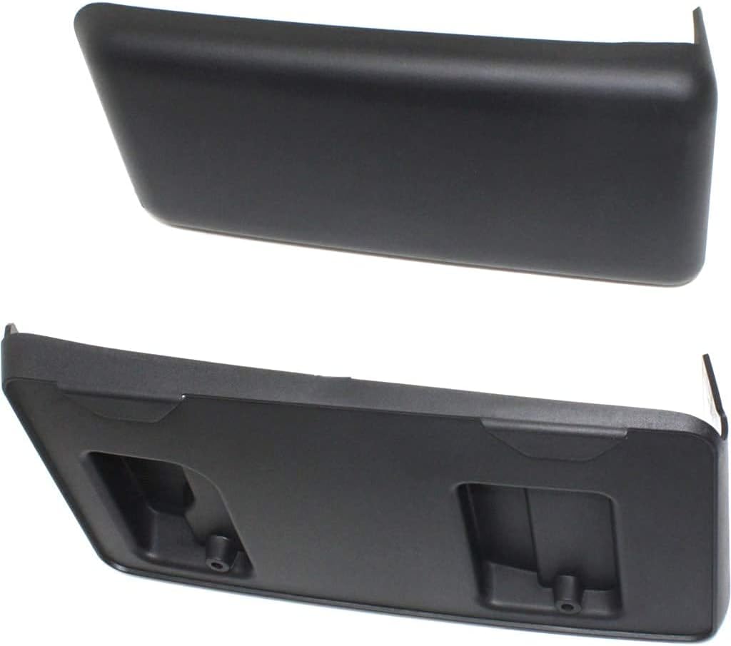 DAT AUTO PARTS Front Bumper Guard Pad Insert Cap Cover Includes Front License Bracket Mount Replacement for 2011-2014 Ford F150 Light Duty Black (2 Piece Set) BL3Z17E811AA FO1053101
