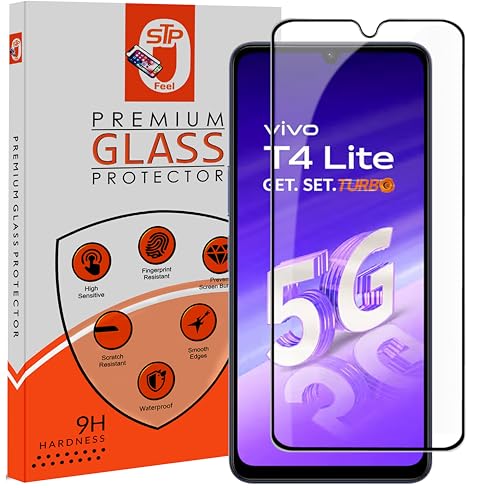 Image of Premium Tempered Glass Screen Protector Guard Compatible For VIvo T4 Lite 5G (6.74 Inch, Pack of 1) | Edge to Edge Coverage With Easy to installation kit for Smartphone
