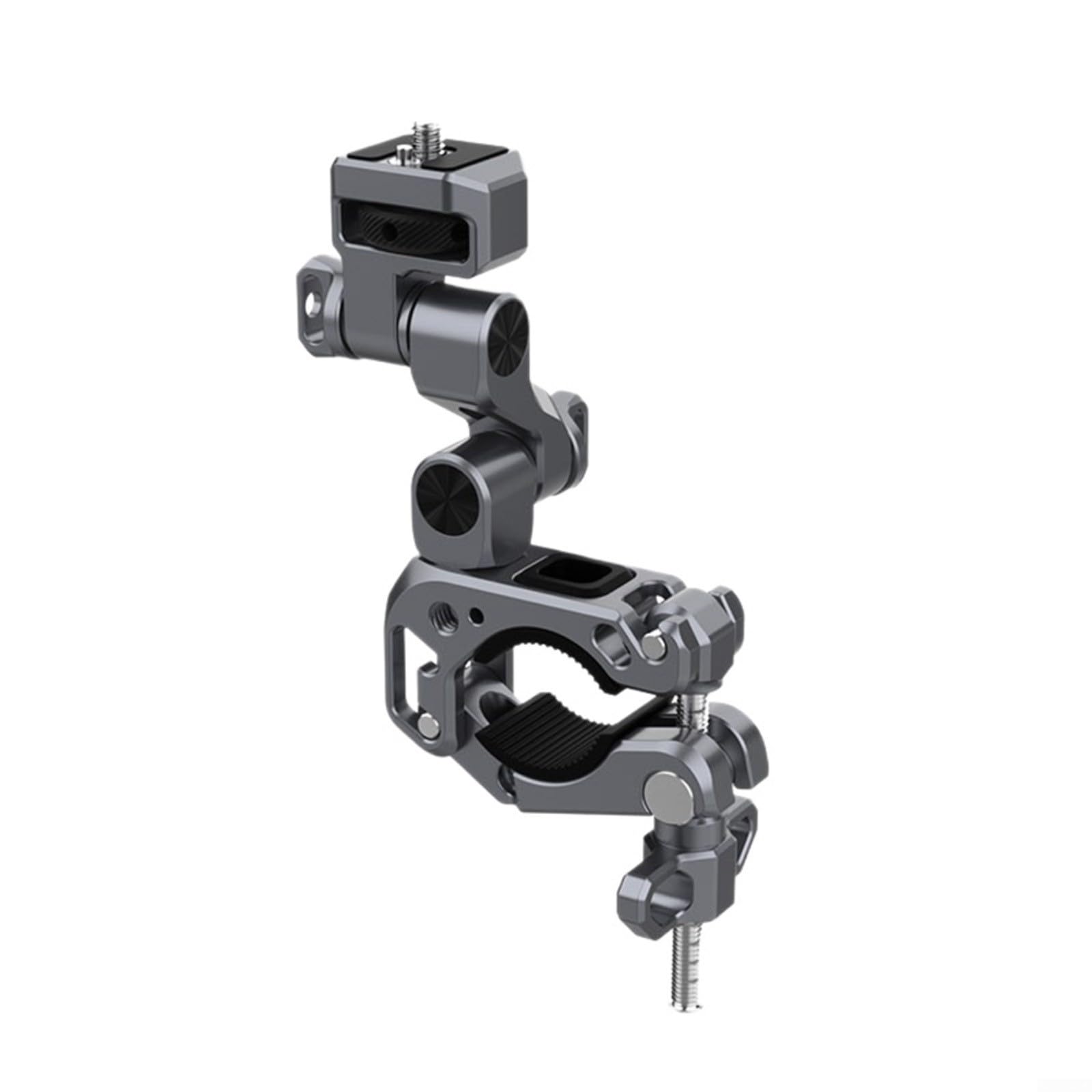 Lenkerclip Aluminium verstellbar für Gimbal für motorrad Lenkerclip | 180° horizontal & 210° vertikal verstellbarer Klemmhalter aus Alu+Edelstahl – stabil, leicht, ideal für Offroad & Vlog.