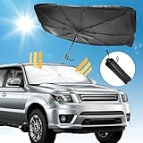 【Stark & ​​Langlebig】 Im Sommer verträgt unser Windschutzscheiben-Sonnenschutz die Hitze sehr gut, er schmilzt nicht wie andere Schilde, hält das Auto an heißen Tagen ausreichend kühl. Hergestellt aus hochfestem Stahl, der stark, langlebig und korrosionsbeständig ist, können Sie ihn jeden Sommer verwenden.