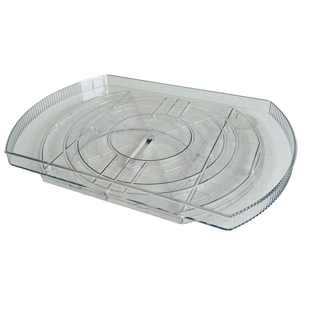 CTRLZS 1 PCS Square Lazy Susan Organizer Slide and 360° Rotate Rectangle Turntable Organizer and Storage for Fridge for Refrigerator