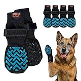 Steady Paws Anti-Slip Dog Socks β Non-Slip Traction Socks for Dogs with Adjustable Straps, Prevents Slipping on Hardwood Floors, Breathable & Washable β 4 Pack (Sizes XSβXXL) (XL)