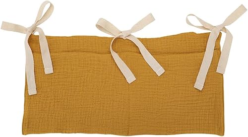 Miniatura 10 de Organizador colgante de pañales para bebé, apilador de pañales, bolsillo para cuna de bebé con correas, organizador de bolsa de almacenamiento