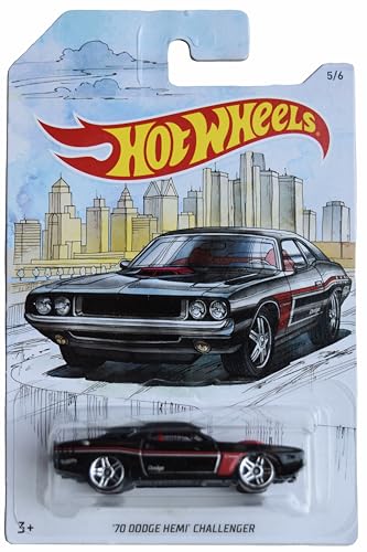 Hot Wheels 70 Dodge Hemi Challenger negro miniatura 1