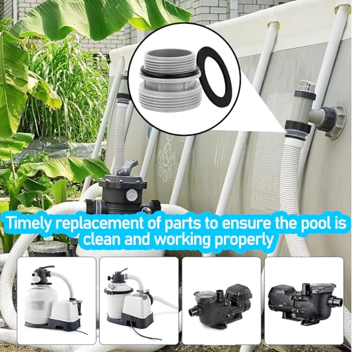 Poolschlauch-Adapter-Anschluss 38mm,Poolschlauch-Adapter-Umbausatz,mit Dichtung,Poolschlauchadapter mit Klebeband für Schwimmbad – Bild 5