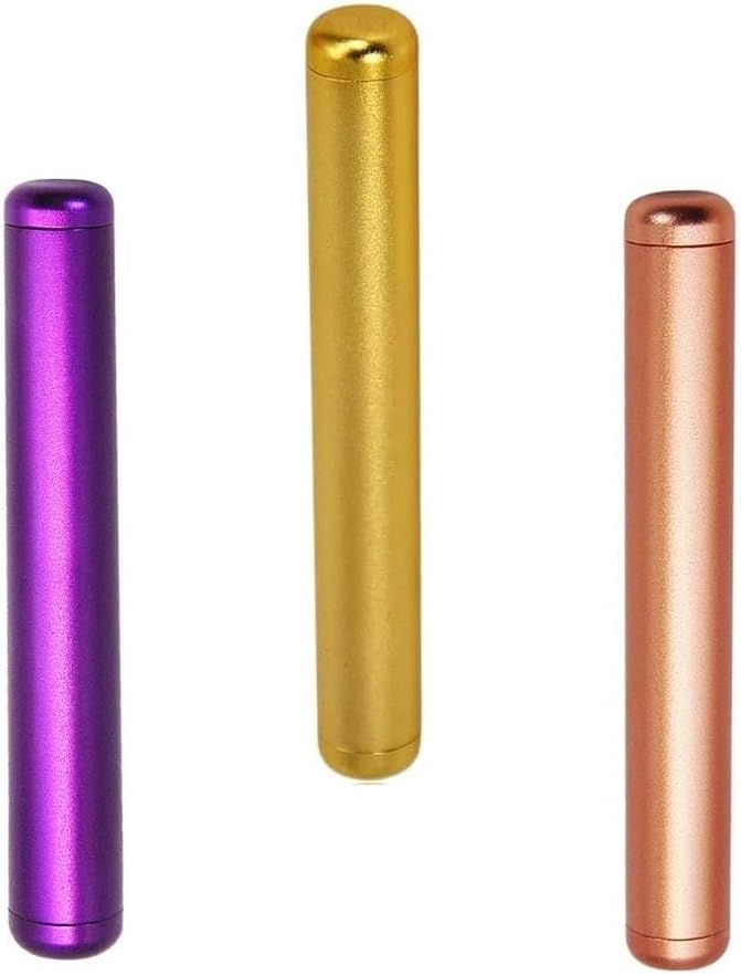 Metal Tube Container, Storage Tube Holder, Metal Storage Container, Travel Storage Box Fit in Pocket Purse Lightweight Portable for Travel(3 Pack)
