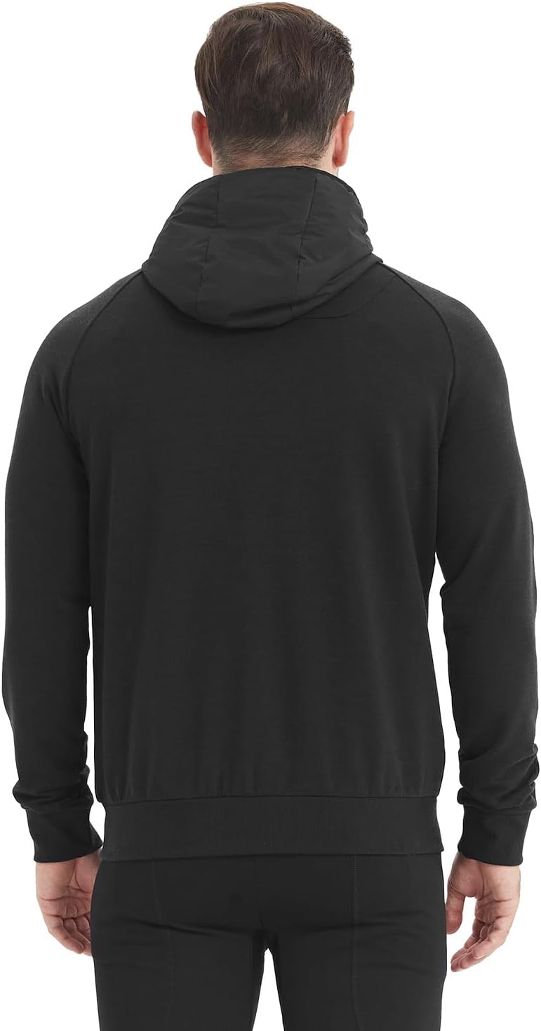 Merino Wool Jacket Mens Zip Up Hoodie Coat Long Sleeve Hooded Sweatshirt for Hiking,Hunting,Cycling,Sports Merino Wool Jacket Mens Zip Up Hoodie Coat Long Sleeve Hooded Sweatshirt for Hiking,Hunting,Cycling,Sports