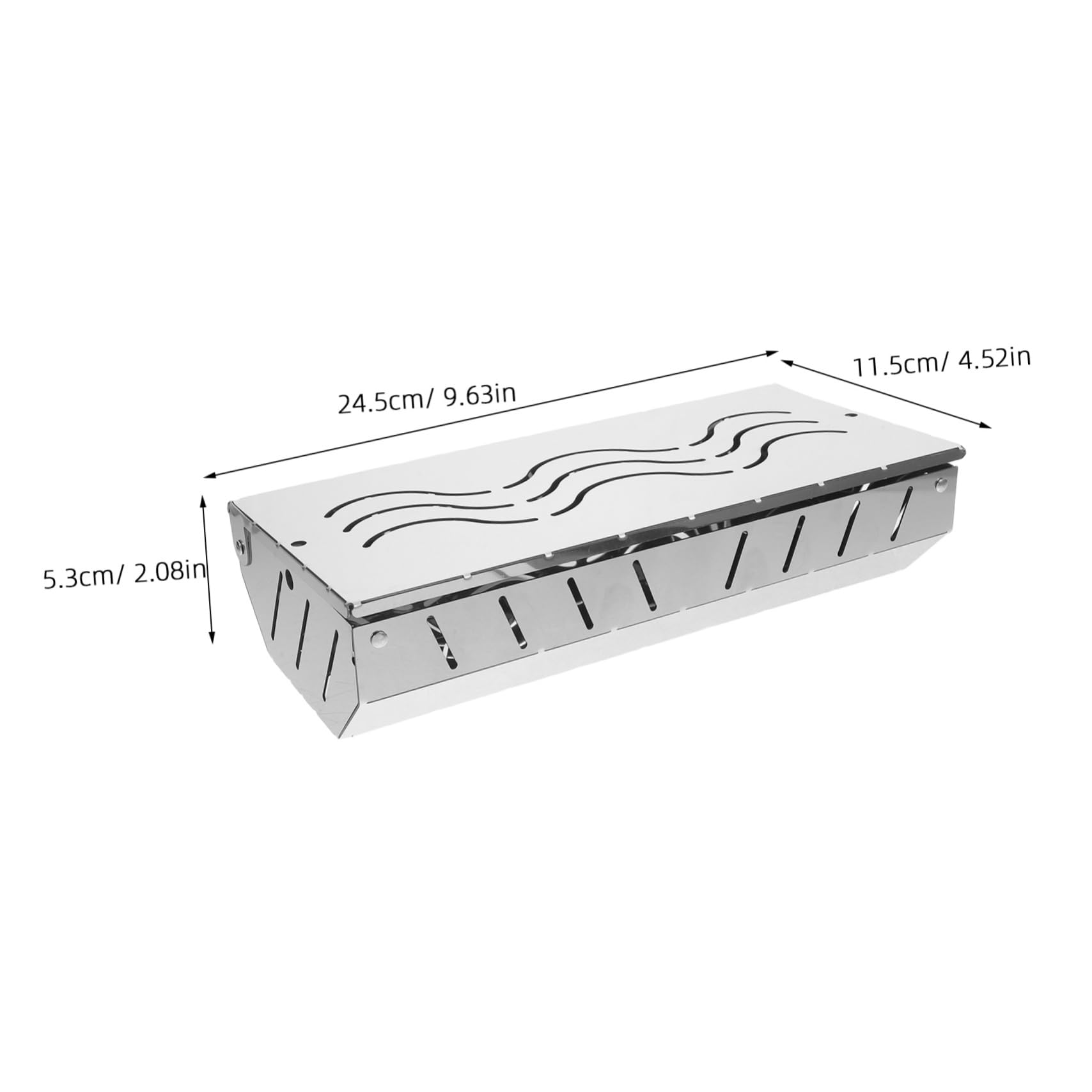 Scatola per Trucioli Affumicati in Acciaio Inox 1 Pz per Barbecue | Bianco, Design Portatile, Facile Posizionamento, per Grigliate e Cottura All'aperto
