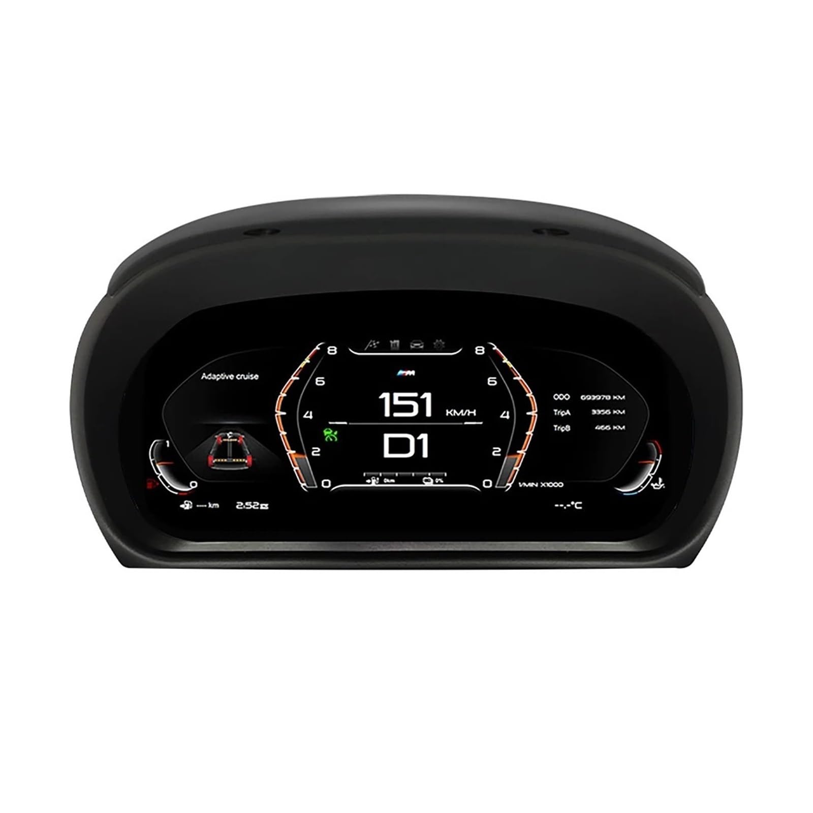 Cruscotto LCD da 11 pollici compatibile con BMW Serie 3 E90 E91 E92 2005-2012 anni Supporto Carplay Pannello Virtuele Tachimetro cabina di pilotaggio(Black)