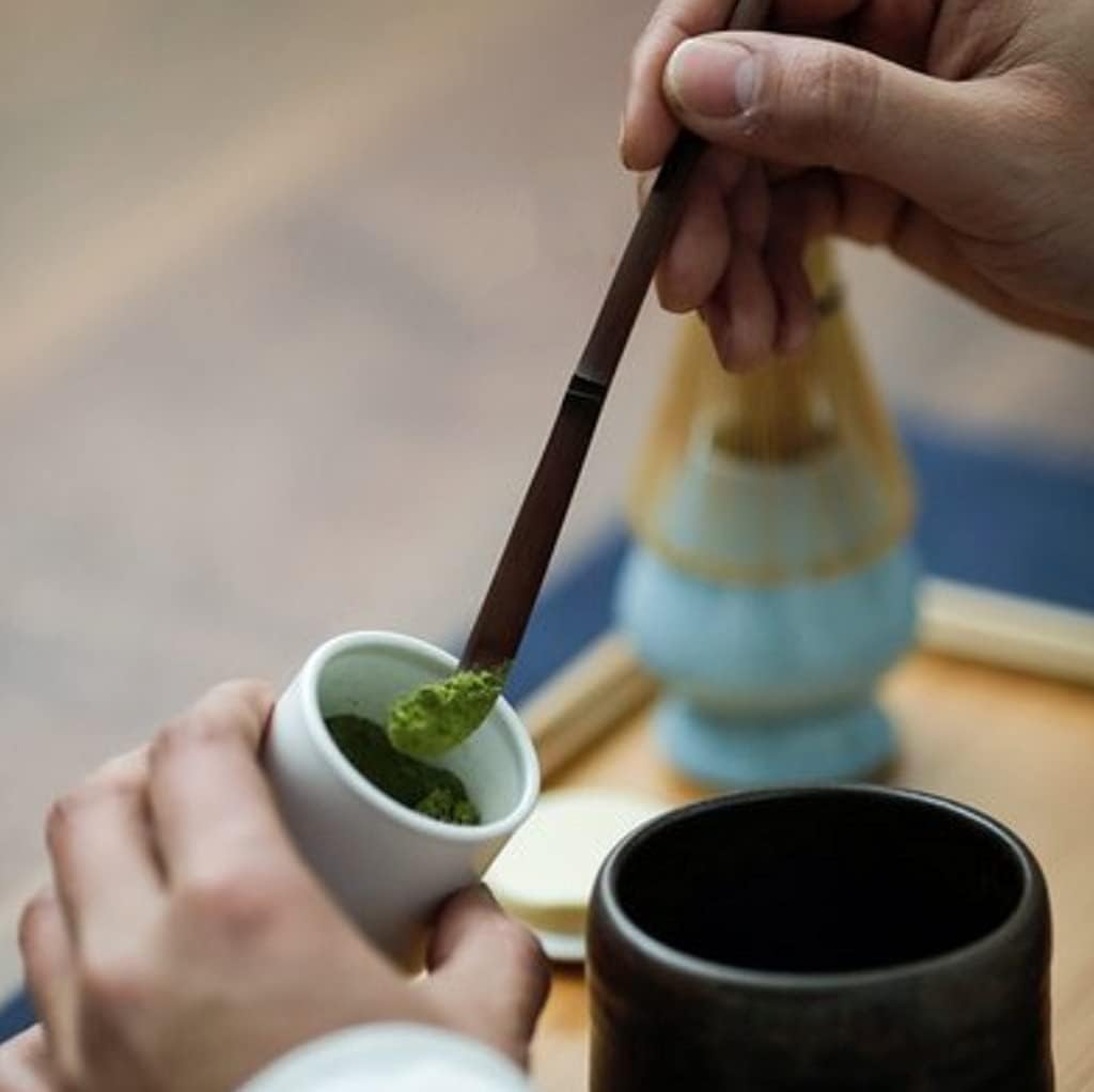 Matcha Tea Whisk Holder Ceramic Holder for Bamboo Chasen fit for Matcha Chasen Tea Set Accessories (Dark Green)