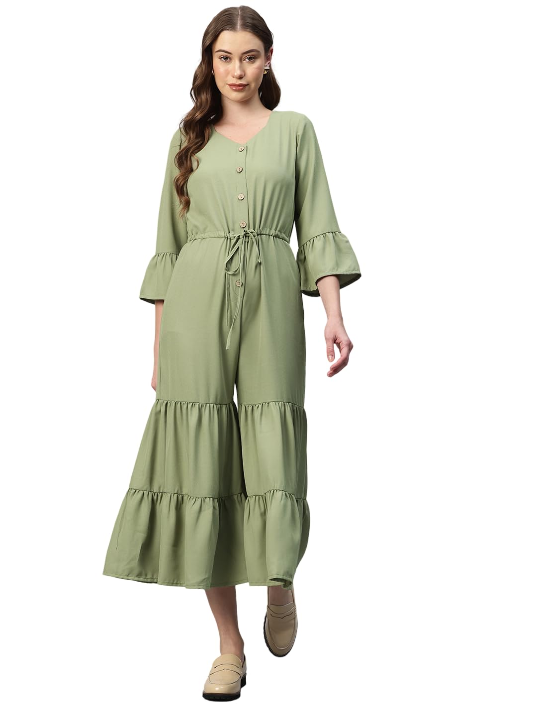 cottinfab Women Solid Flared Leg Jumpsuit-picture-31