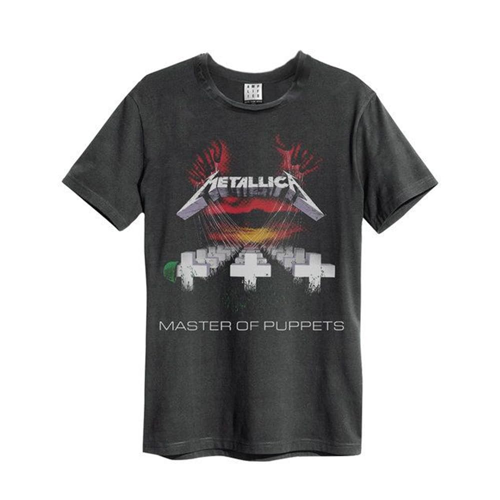 Amplified Unisex Master of Puppets Metallica Graphic T-Shirt Charcoal XL