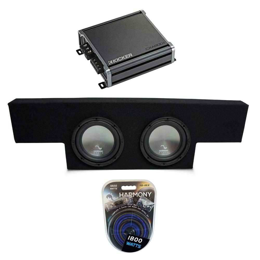 Harmony Audio A102 Compatible with Chevy Silverado Non-HD Crew 01-06 Truck Bundle Dual 10