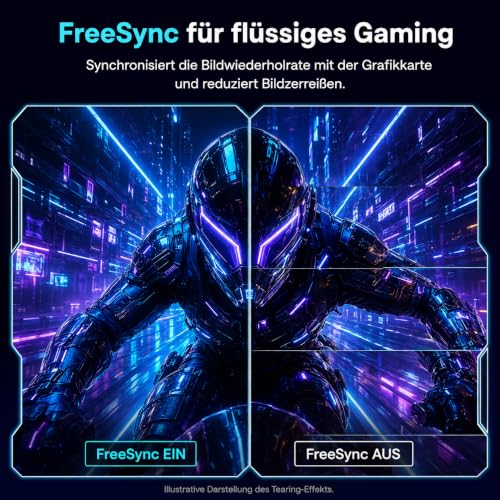 ZZA 27 Zoll Curved Gaming Monitor, 280Hz FHD PC-Monitor, 1800R 120% sRGB – Ansicht 3