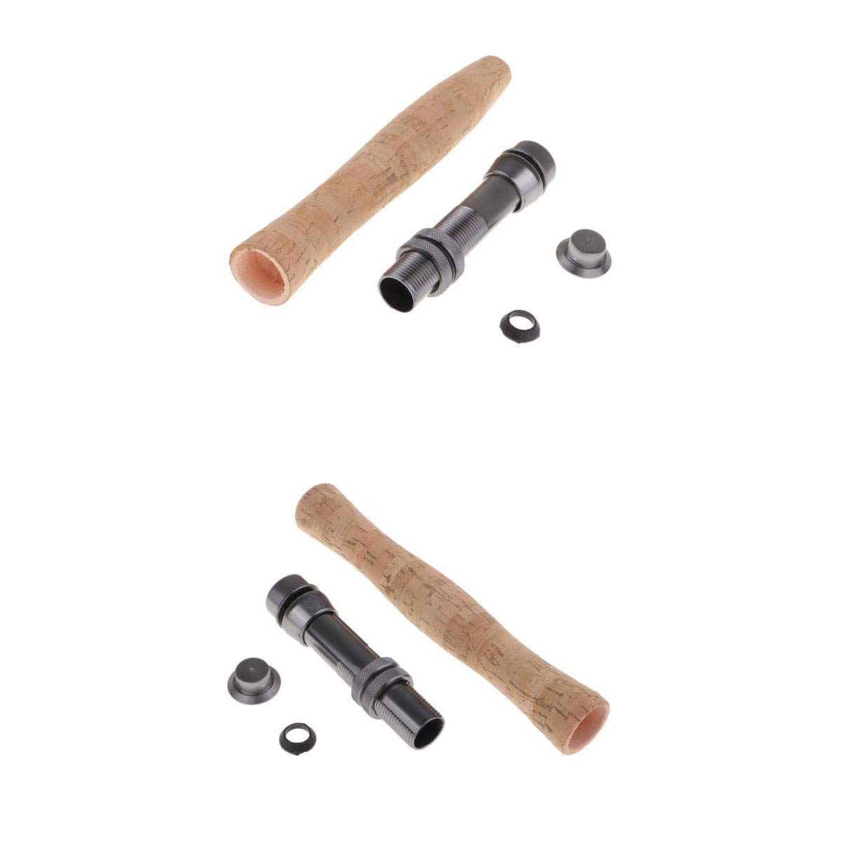 Kit de Réparation de Canne à Pêche à Faire Soi-même avec Poignée Arrière Séparée et Porte-Moulinet.