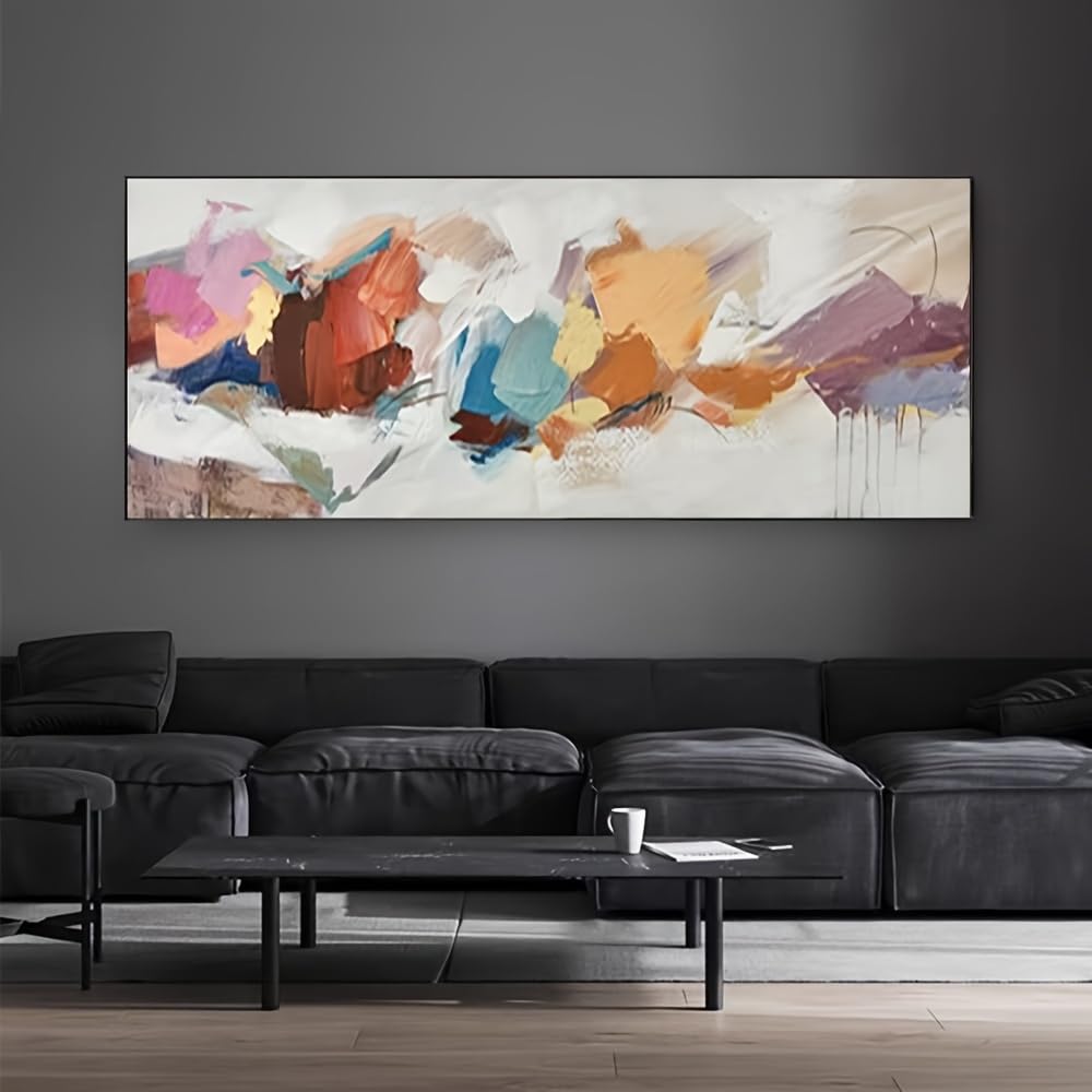 UUDEZO Framed Healing Style Blooming Impression - Modern Family Bedroom Decoration(20x40cm(8x16in)