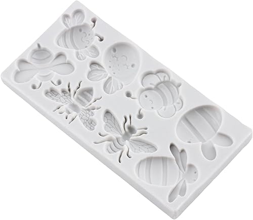 Miniatura 8 de Lingzhi Molde de silicona para fondant de abejorros para decoración de pasteles, decoración de cupcakes, caramelo, azúcar, pasta de goma de mascar,
