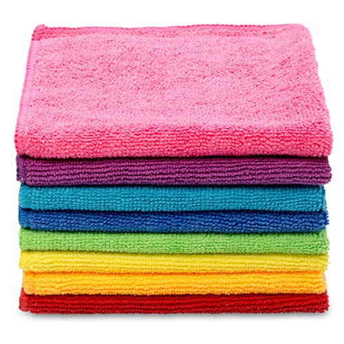 Vileda Colors Lavettes microfibres dépoussiérantes et dégraissantes - 8 pièces