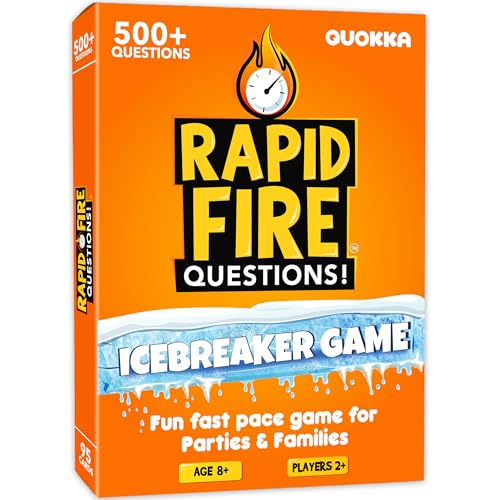 QUOKKA Icebreaker Cards with 500+ Questions - Adults Kids Family Conversation Cards Game - Break The Ice Family Game for Kids 8-12 - Perfect for Family or Adults Game Night I Travel Version
