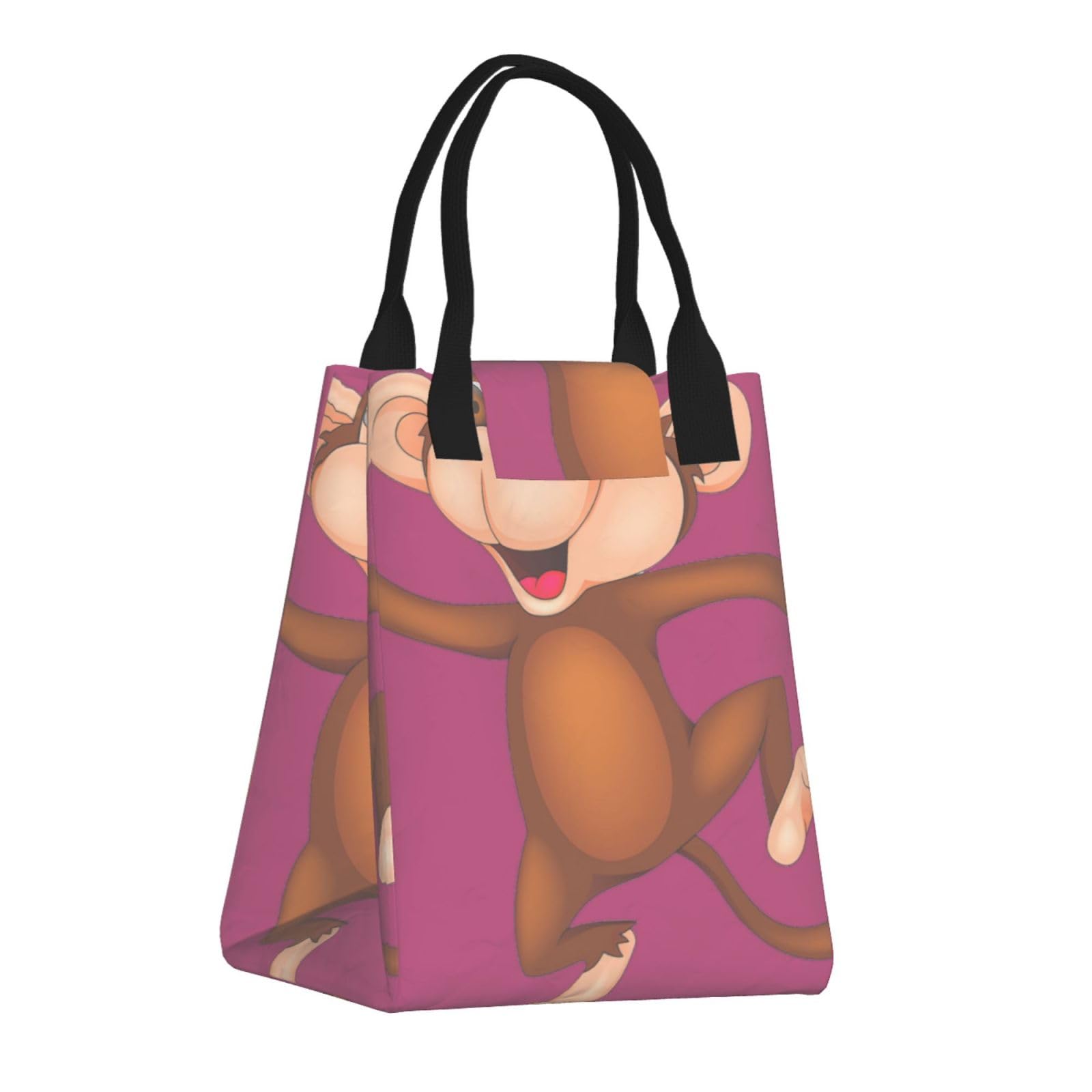 Borsa termica per il pranzo a forma di scimmia, riutilizzabile, per adulti, ideale per lavoro, picnic e viaggi