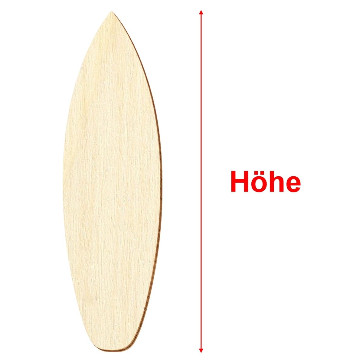 Tavola da surf in legno, decorazione fai da te, 3-50 cm, dimensioni: 39 cm, confezione da 1 pezzo