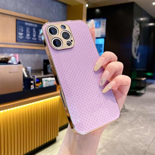 Coque paillettes et diamants pour iPhone 16e violet design strass