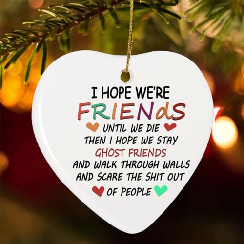 Friends Ornaments, Best Friend Christmas Ornaments 2026, Funny Ornaments for Friends, Heart Ceramic, Friendship Gifts for Women, Gift for Best Friend Woman - image 7