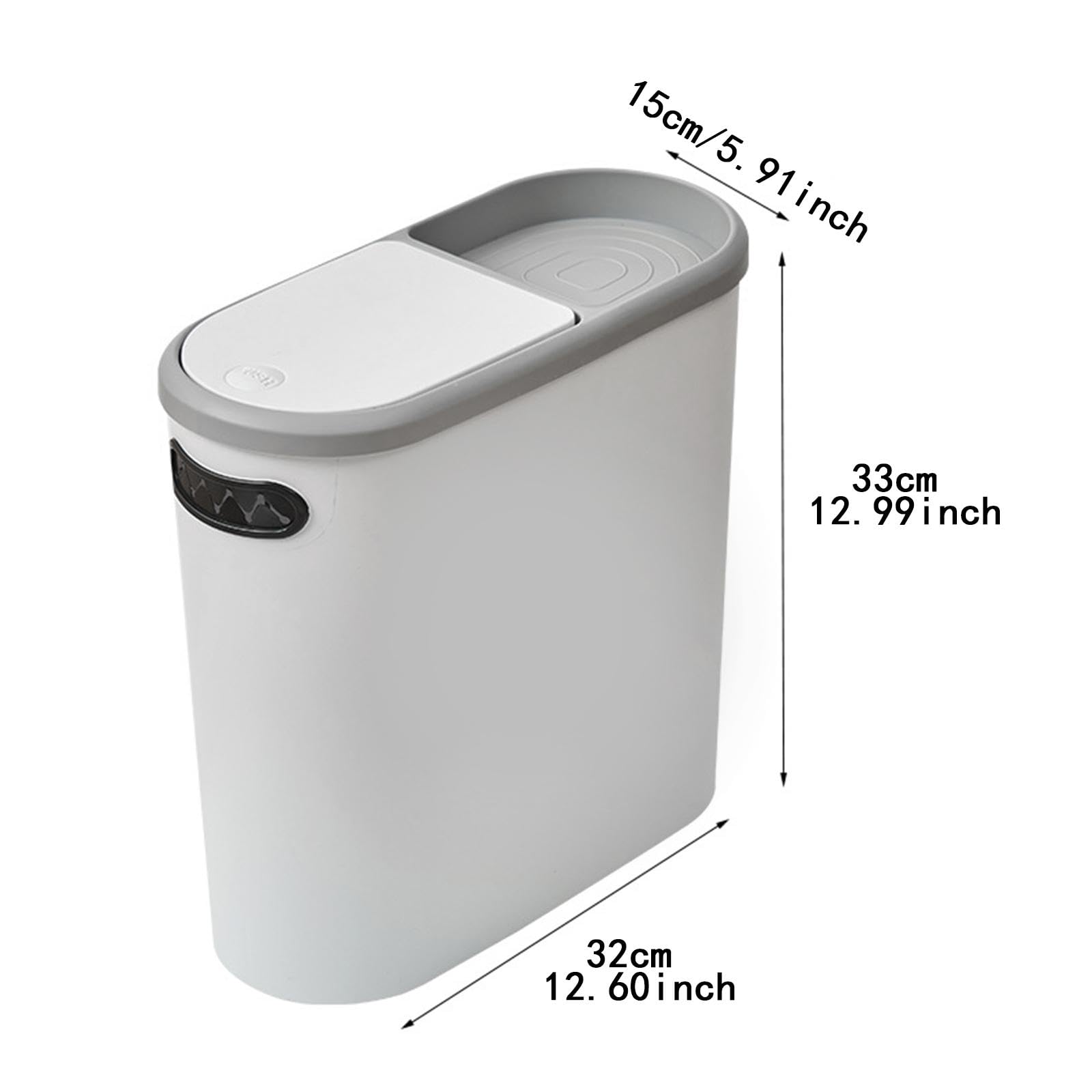 MagiDeal Cestino per la Spazzatura Nordico da Bagno, 10 Litri, Semplice, Sottile e Stretto, per Cucina, Ufficio, Studio, casa, Soggiorno, Garage