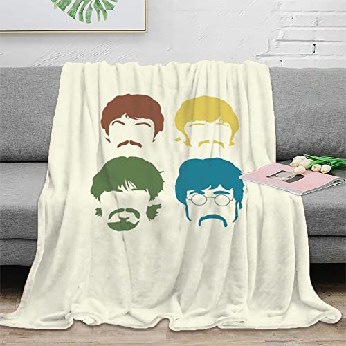 Glamifirsto The Beatles Couverture en Polaire,Rock ‘n’ Roll Couverture De Canapé,Groupe de Rock Couverture en Flanelle… - Les Beatles, Paul McCartney, John Lennon, RIngo Starr, George Harrison Glamifirsto The Beatles Couverture en Polaire,Rock 'n' Roll Couverture De Canapé,Groupe de Rock Couverture en Flanelle… – Image 3
