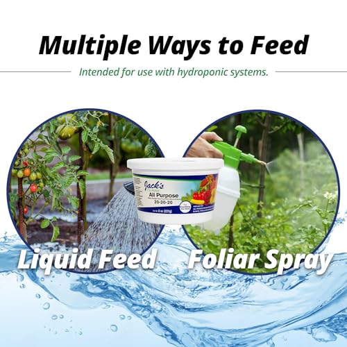 Image of Jack's Classic 20-20-20 All Purpose Water-Soluble Fertilizer with Micronutrients to Provide General Growth on All Plants, 8oz