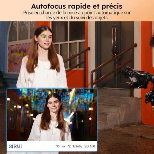 Image of SIRUI Aurora 35mm F1.4 Full Frame Auto Focus Lens, Wide Angle Prime Lens for X Mount Cameras, Black