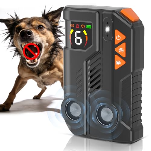 Anti Aboiement Chien Ultrason Puissant AI, 2 Émetteur Ultrason Chien, 6 Sensibilités 3 Intensités, Ultrasons Anti Aboiement Intérieur Extérieur, Solutions...