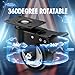 3 Inch Caster Wheels, Casters Set of 4, ASHGOOB Casters with Brake Heavy Duty 1200 Lbs, Industrial Locking Swivel Top Plate Castor Wheels for Workbench/Furniture/Cart.(AB Switch, Double Pedal Brake)