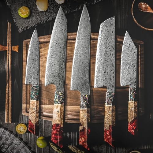 Set Cuchillos Cocina 5 Piezas Acero Inox