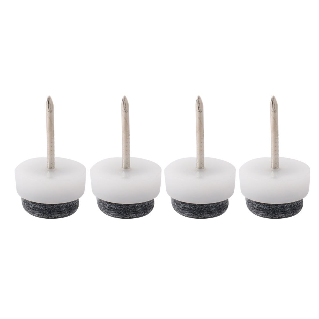 Family Table Chair Furniture Feet Legs Floor Protector Guard Felt Pad Nails 13mm Diameter Pack of 4 White