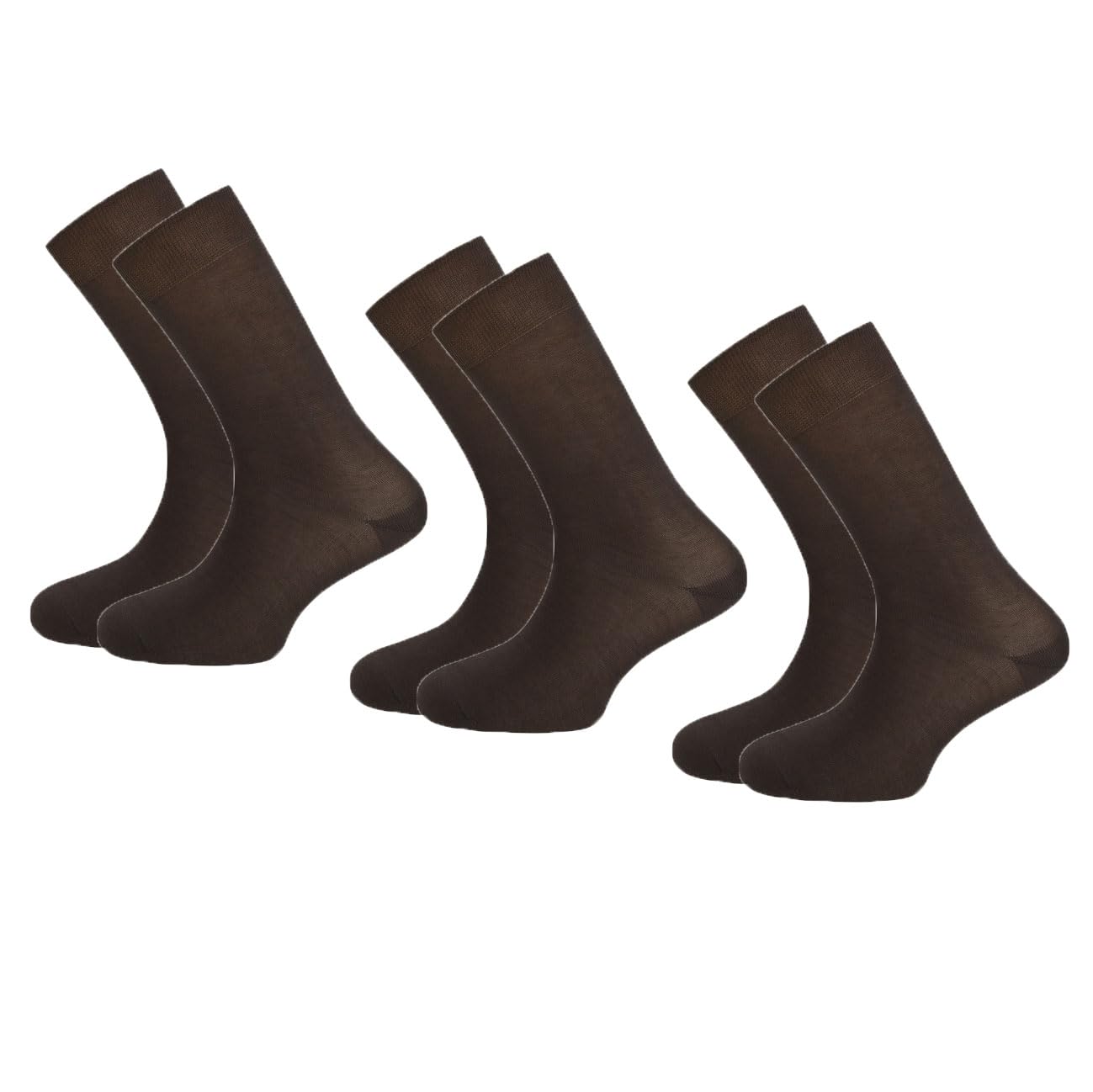 UPAREL Pack of 3 Cotton Plain Formal Mid-Calf Length Socks For Gents-picture-26