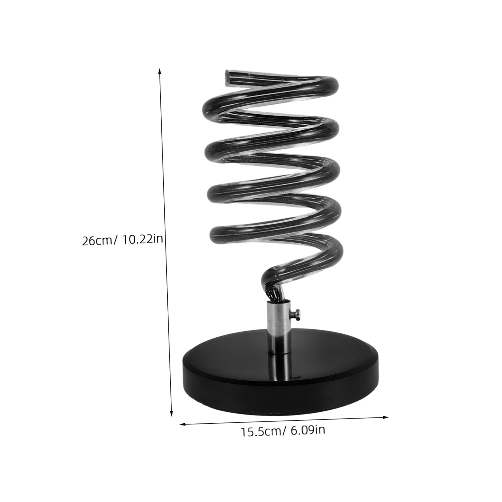 Beavorty Supporto per Asciugacapelli a Spirale in Marmo Nero, Organizer da Banco per Salone e Bagno, senza Foratura, Design Elegante