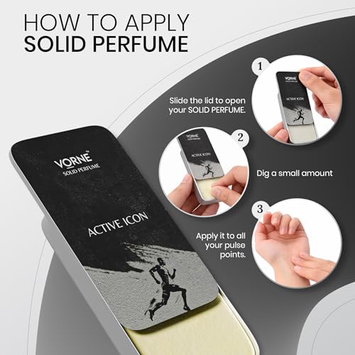 Image of VORNE solid perfume 12g & EDP for men 20ml | Legace & Active Icon | Gift Set for men | Strong Long-Lasting, alcohol-free, Fresh woody and Fruity fragarance | Ideal for daily use | Pack of 2 | Valentine's day gift