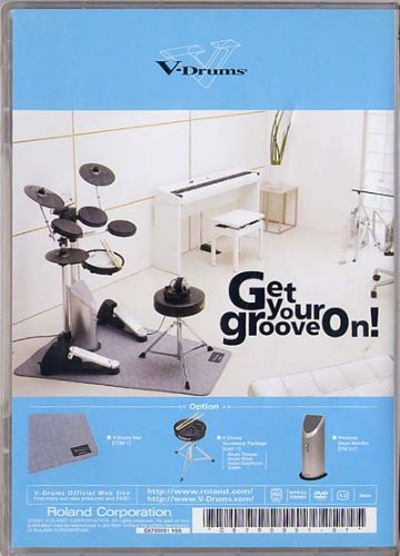 Back cover of the Roland HD-1 V-Drums Lite Manual Set DVD showing the drum kit setup