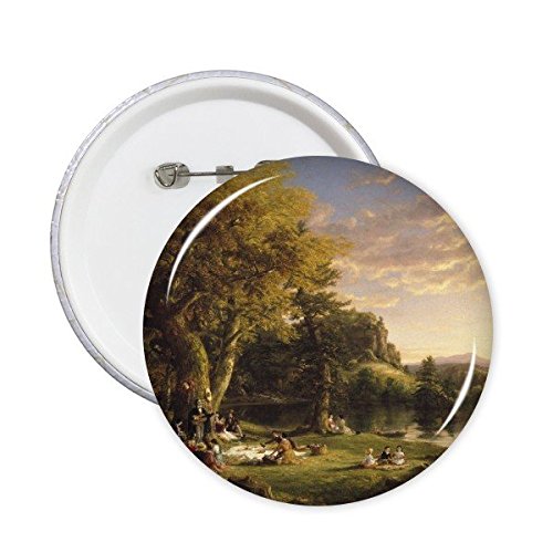 Bouton décoration peinture classique monde chrétien lot de 5