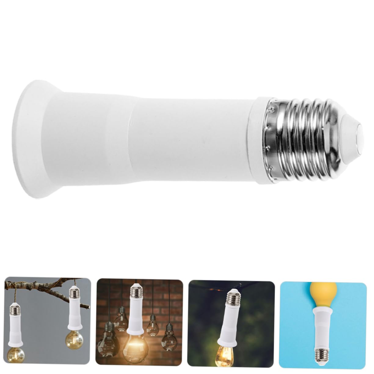 VOSAREA 4 Set Di Lampadine Da E27 A E27 Per Esterni in Metallo Con Attacco Per Lampadina Adattatore Convertitore 4 Pezzi*4
