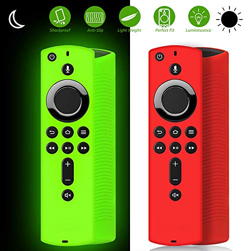 [2 Pack ] Firestick Remote Cover Case, Silicone Fire Remote Cover Case Compatible