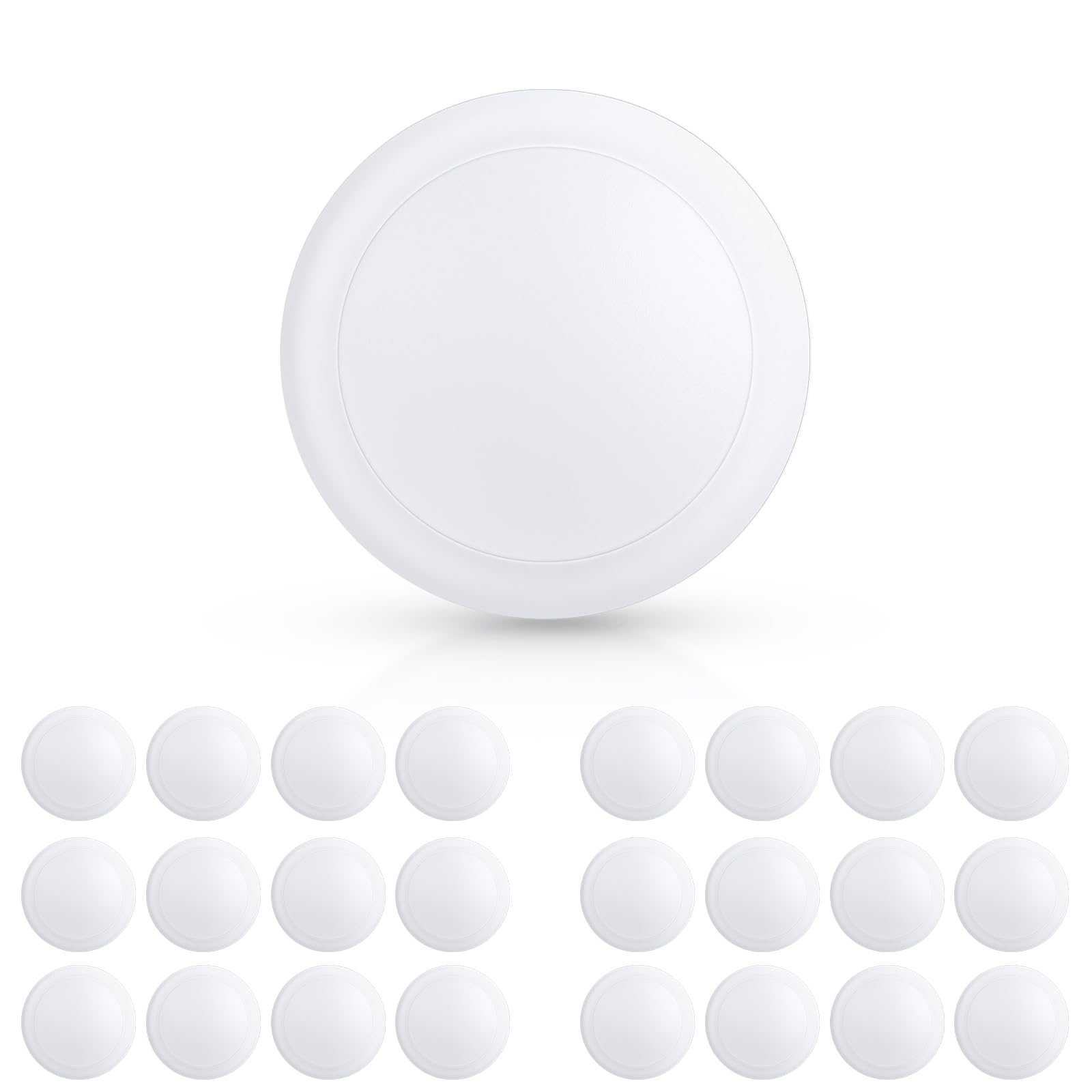 ECOELER 5/6 Inch Dimmable LED Disk Lights, 16.5W Recessed Retrofit Ceiling Downlight, 1100lm 6000K Bright White, Low Profile Flush Mount Disk Light