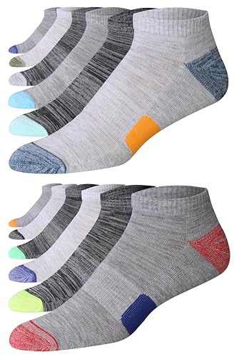 JAMES FIALLO Mens 12 Pairs Performance Cushioned Low Cut Athletic Sport Socks - Picture 5 of 10