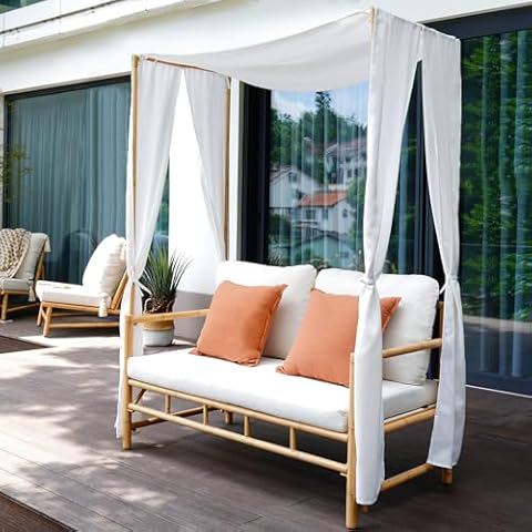 Grand Patio Outdoor Loveseat with Canopy Cover