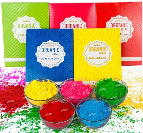 Poudre Holi silky soft lot de 5 couleurs pour party