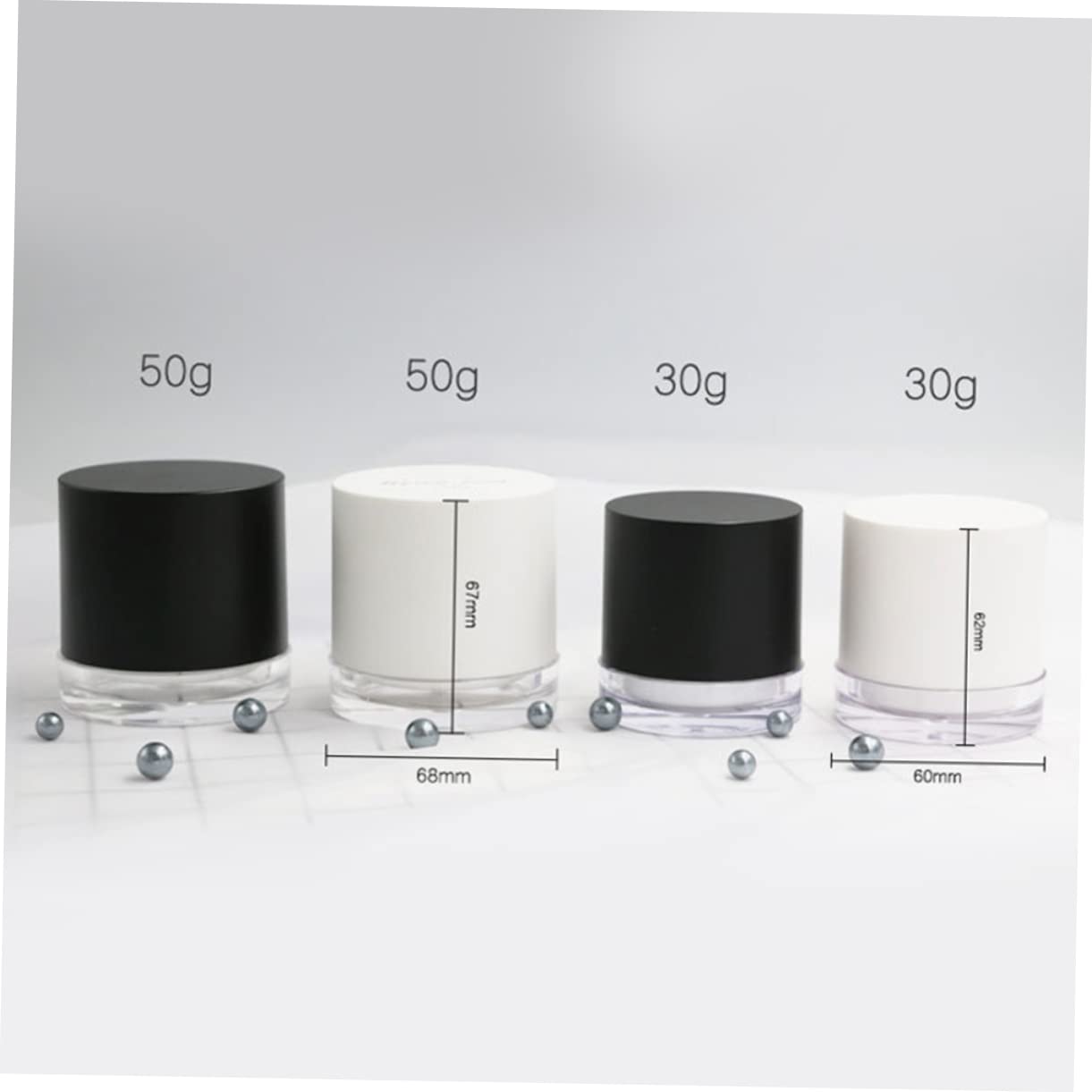 VICASKY 1Pc Mini Makeup Cream Bottle Portable Cosmetic Case for Women Capacity Lightweight No Scoop for Cream Storage White