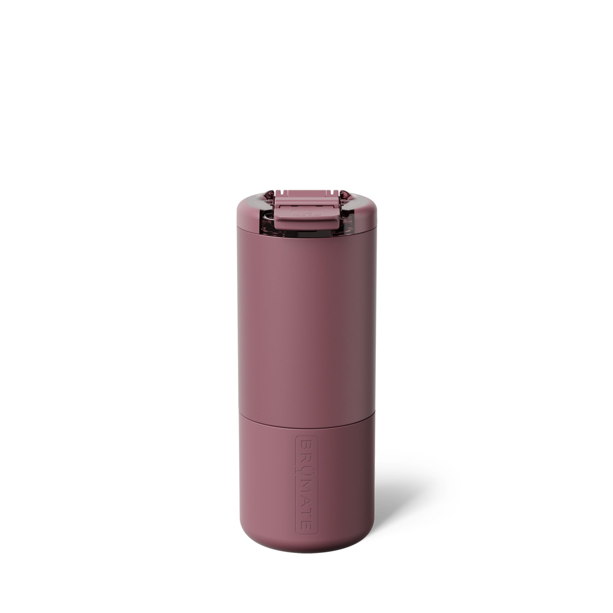 BrüMate Strova 18oz 100% Leakproof Insulated Coffee Mug | Ceramic-Lined Interior | Built-In Silicone Sleeve for Travel | Locking Flip Lid (Rose Taupe)
